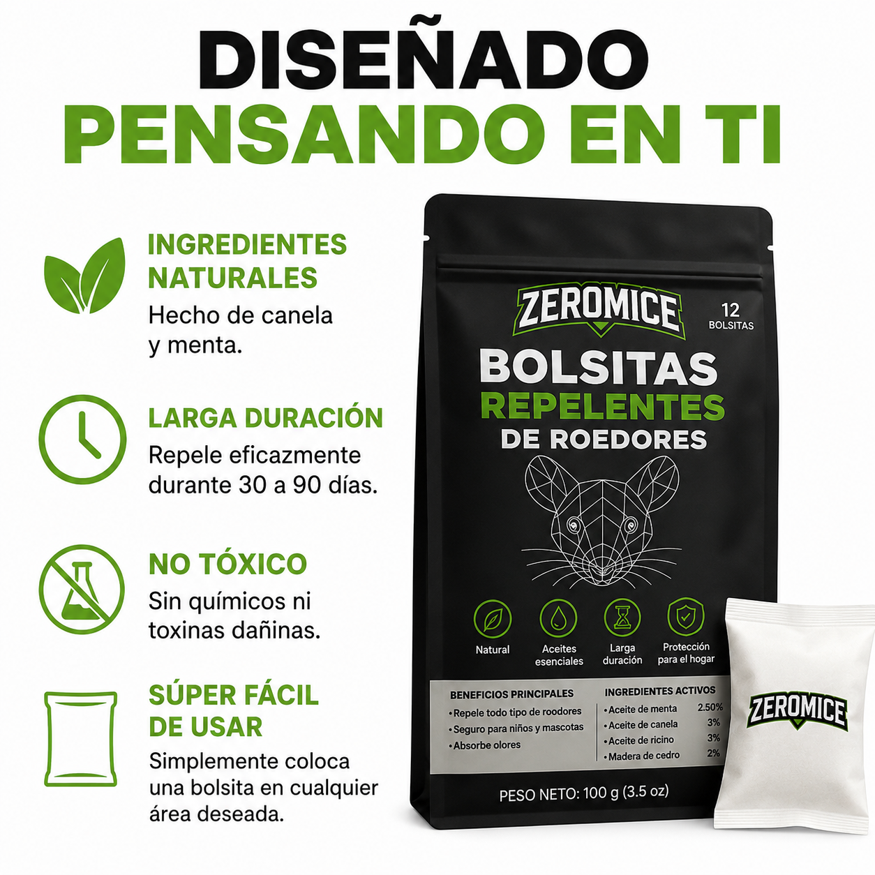 ZeroMice™ Repelente de Roedores